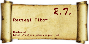 Rettegi Tibor névjegykártya